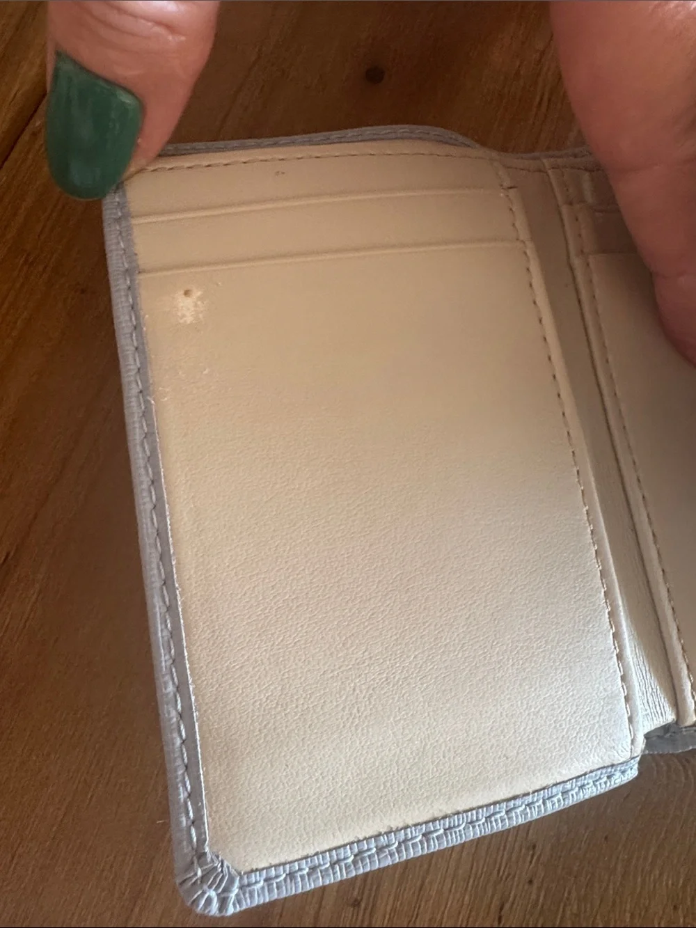 Furla  Textured Leather Card Case with Gold Logo